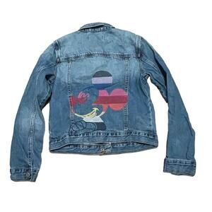 Disney x Gap Embroidered Mickey Mouse Jean Jacket Girls XXL